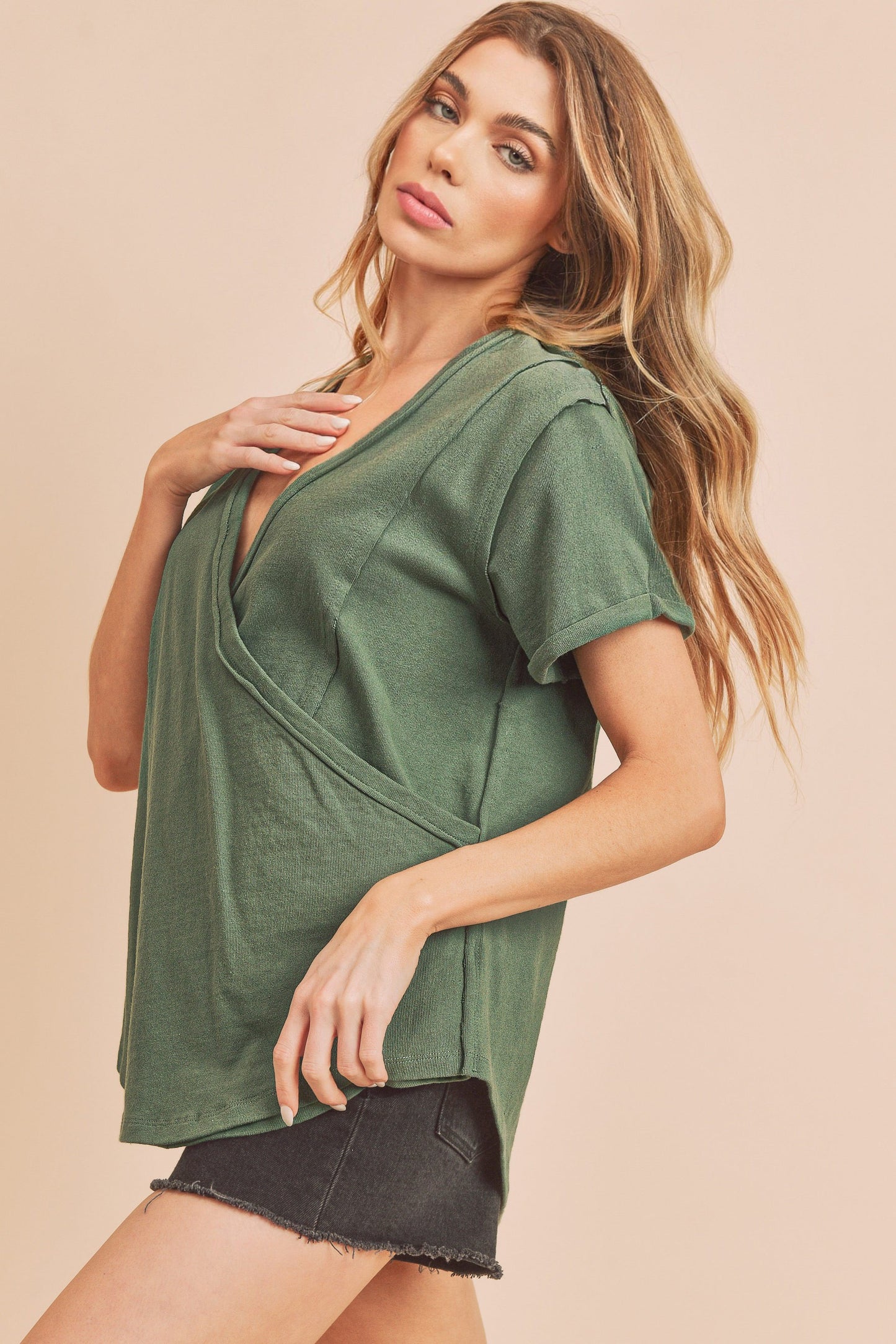 Sage Wrap Top