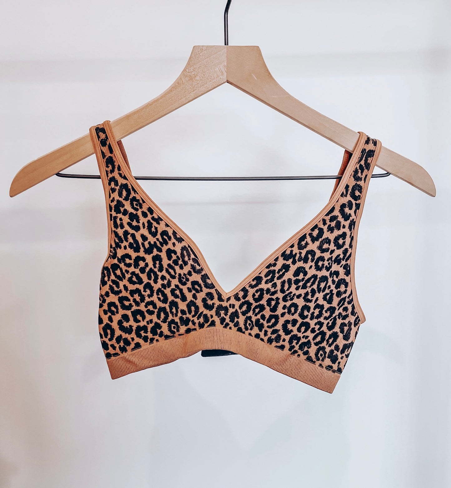 Seamless Leopard Bralette: One Size Fits All