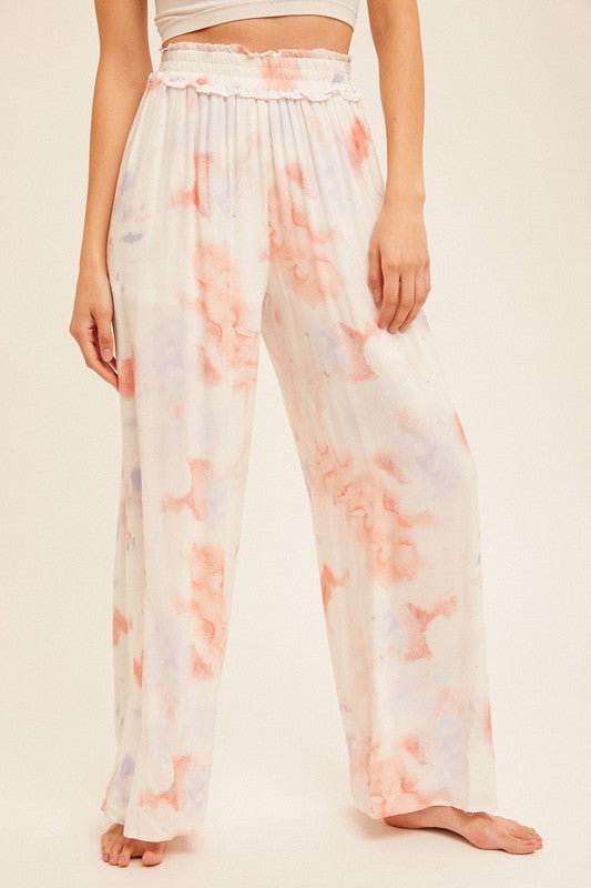 Tie Dye Wide Leg Pants