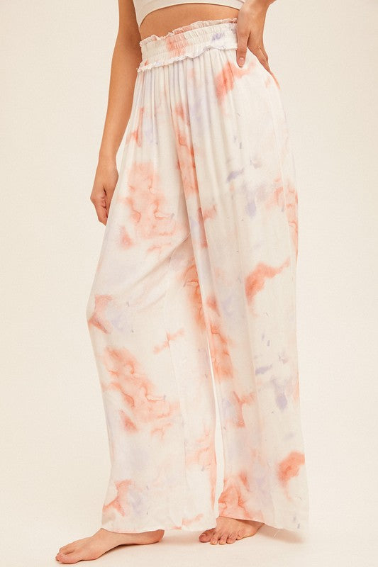 Tie Dye Wide Leg Pants