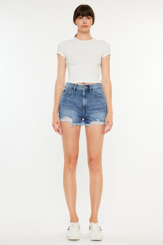 High Rise Denim Cutoffs