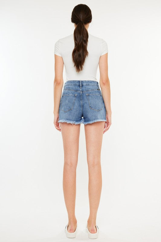 High Rise Denim Cutoffs