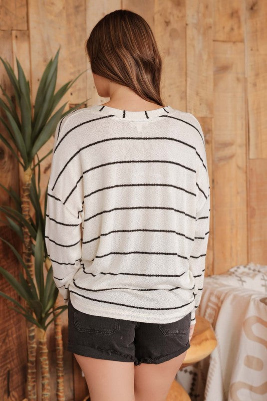 Striped Ivory Knit