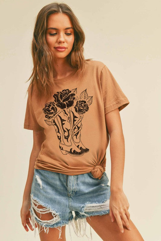 Boots and Roses Tee