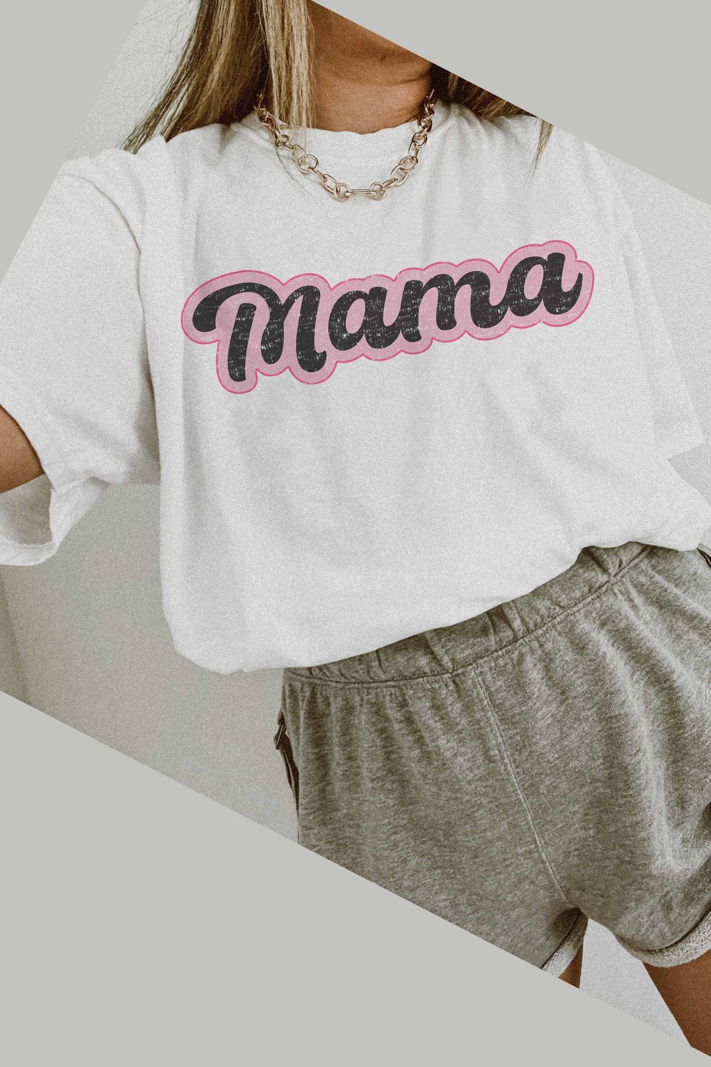 Mama Cursive Oversized Tee