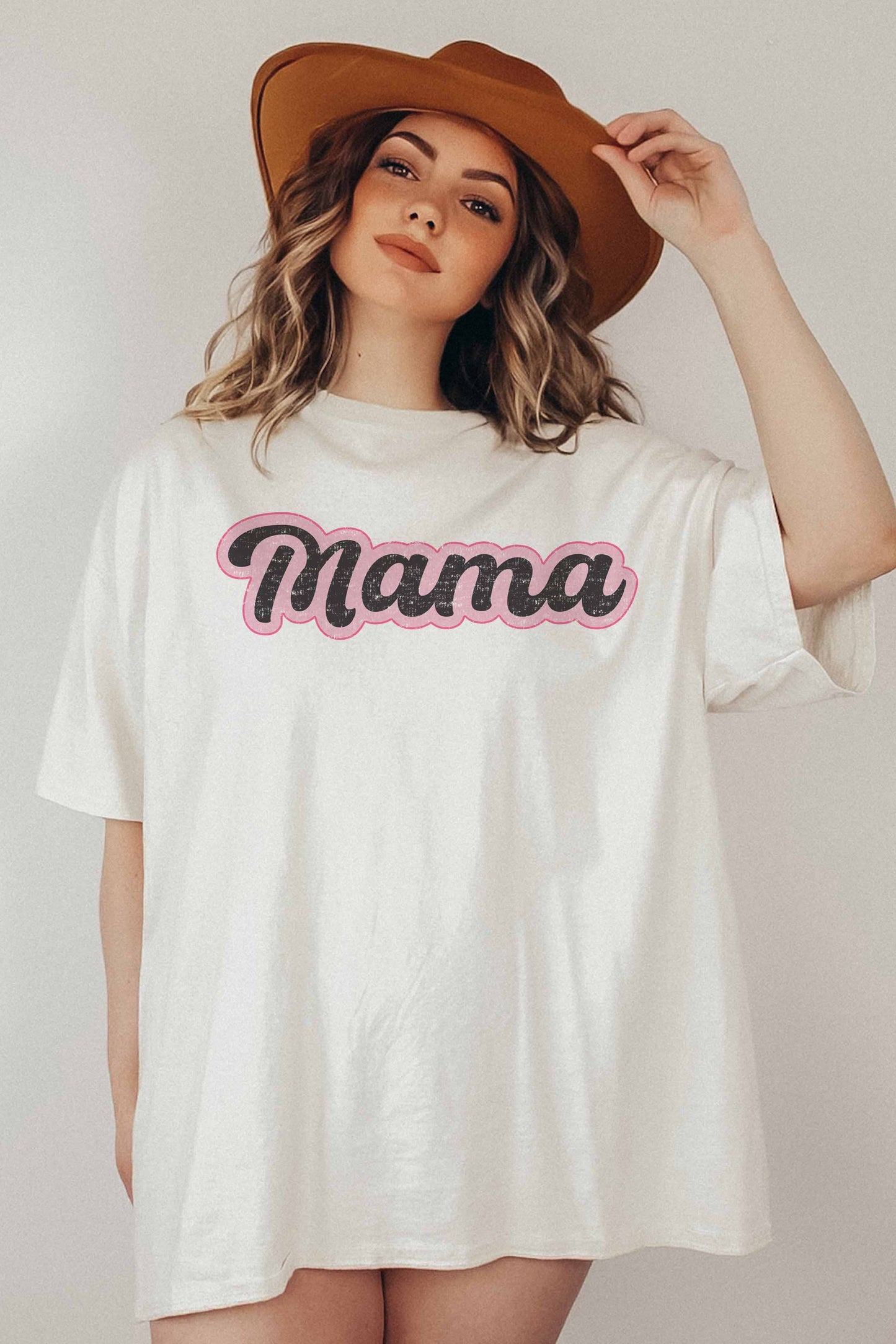 Mama Cursive Oversized Tee