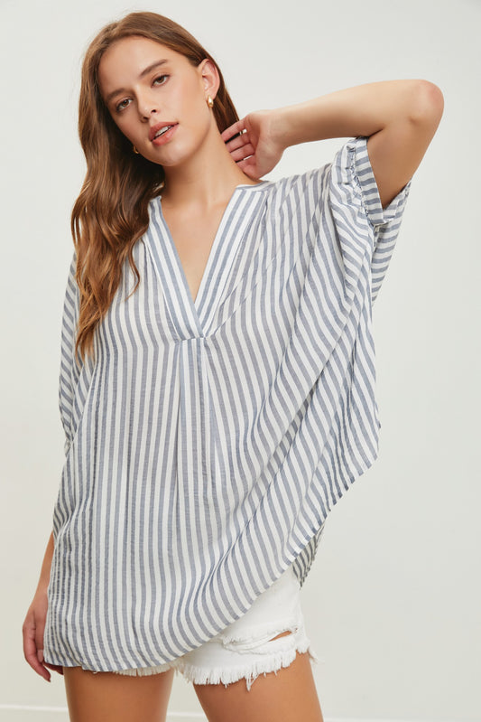 Striped Oversized Top